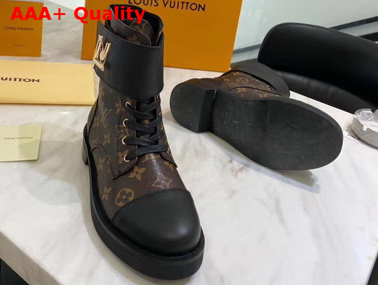 Louis Vuitton Wonderland Flat Ranger Patent Monogram Canvas and Black Calf Leather Trim 1A2JCT Replica