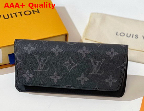 Louis Vuitton Woody Glasses Case Monogram Eclipse Canvas and Calf Leather GI0296 Replica