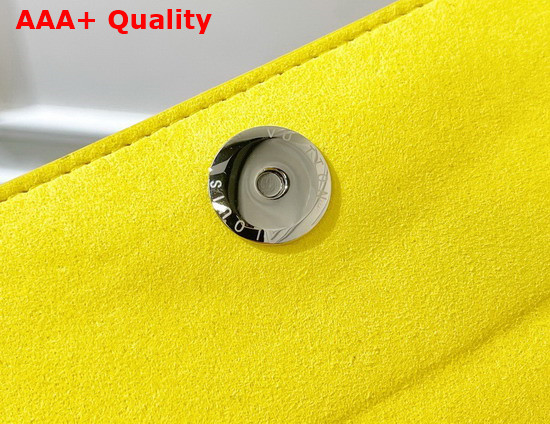Louis Vuitton Woody Glasses Case in Damier Azur Canvas and Yellow Calf Leather Replica
