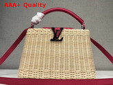 Louis Vuitton Woven Capucines BB Wicker and Red Calf Leather Replica