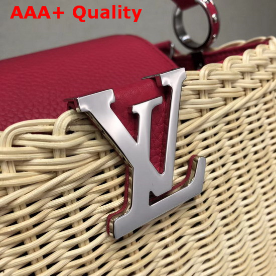 Louis Vuitton Woven Capucines BB Wicker and Red Calf Leather Replica