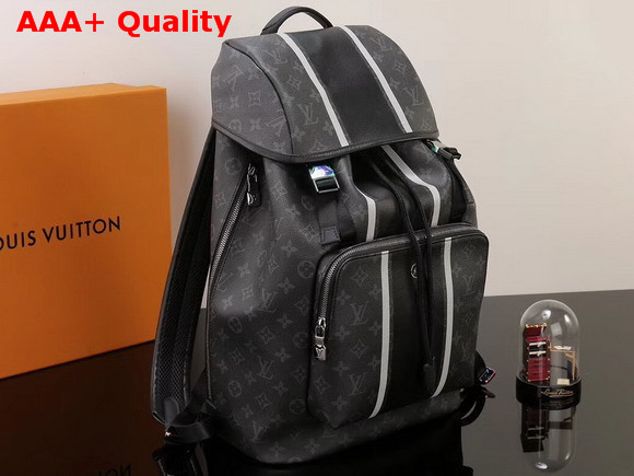 Louis Vuitton Zack Backpack Monogram Eclipse Coated Canvas with Graphic Replica