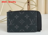 Louis Vuitton Zipped Card Holder in Monogram Eclipse Canvas Replica