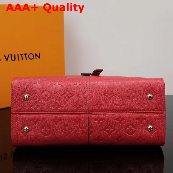 Louis Vuitton Zipped Handbag PM Monogram Empreinte Cowhide Cherry M54193 Replica