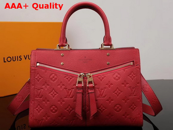 Louis Vuitton Zipped Handbag PM Monogram Empreinte Cowhide Cherry M54193 Replica
