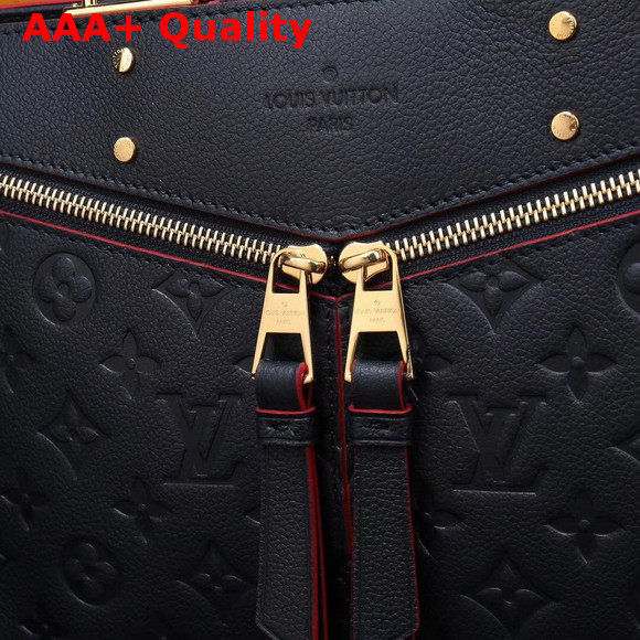 Louis Vuitton Zipped Handbag PM Monogram Empreinte Cowhide Marine Rouge M54195 Replica
