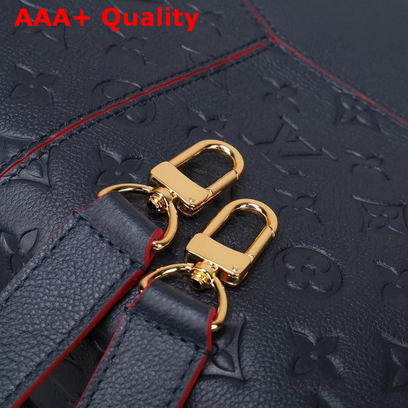 Louis Vuitton Zipped Handbag PM Monogram Empreinte Cowhide Marine Rouge M54195 Replica