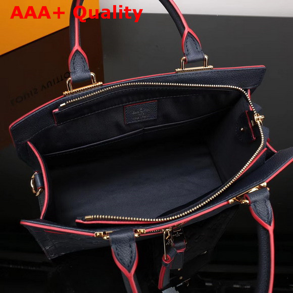 Louis Vuitton Zipped Handbag PM Monogram Empreinte Cowhide Marine Rouge M54195 Replica