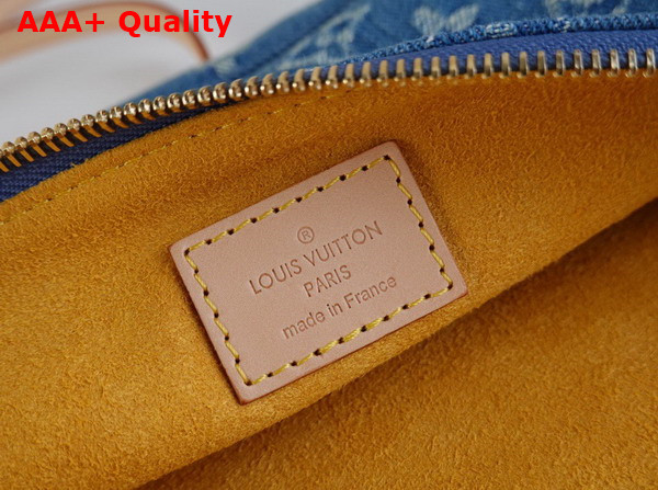 Louis Vuitton Zipped Pochette in Blue Monogram Denim Replica