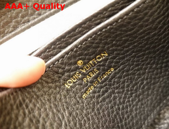 Louis Vuitton Zippy Coin Purse Black and Cream Monogram Empreinte Leather M69787 Replica
