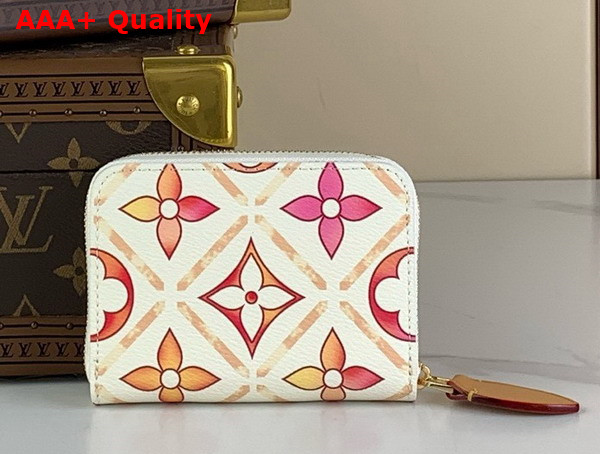 Louis Vuitton Zippy Coin Purse Coral Monogram Tiles Coated Canvas M83658 Replica