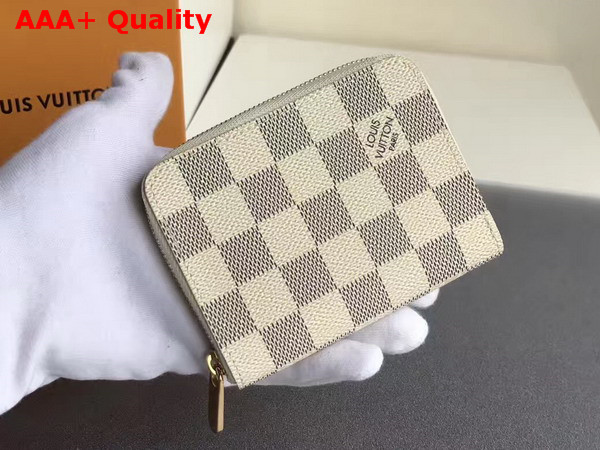 Louis Vuitton Zippy Coin Purse Damier Azur Canvas N63069 Replica