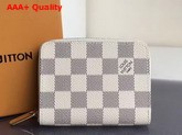 Louis Vuitton Zippy Coin Purse Damier Azur Canvas N63069 Replica