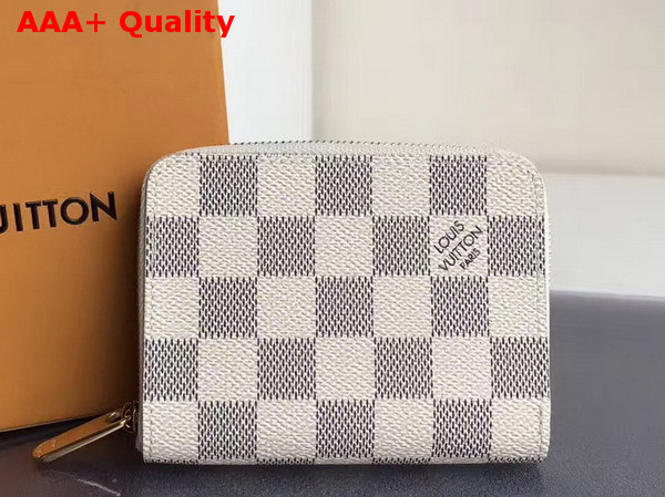 Louis Vuitton Zippy Coin Purse Damier Azur Canvas N63069 Replica