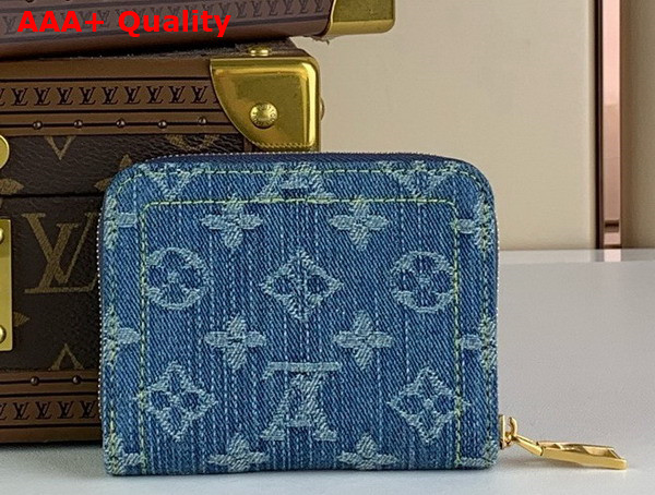 Louis Vuitton Zippy Coin Purse Denim Blue Monogram Denim M82957 Replica