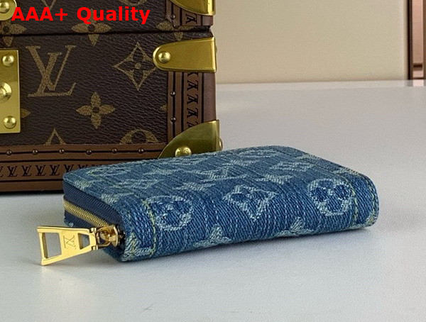 Louis Vuitton Zippy Coin Purse Denim Blue Monogram Denim M82957 Replica