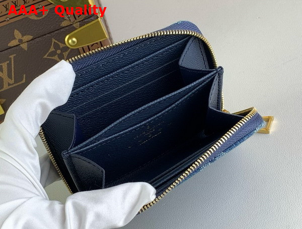 Louis Vuitton Zippy Coin Purse Denim Blue Monogram Denim M82957 Replica