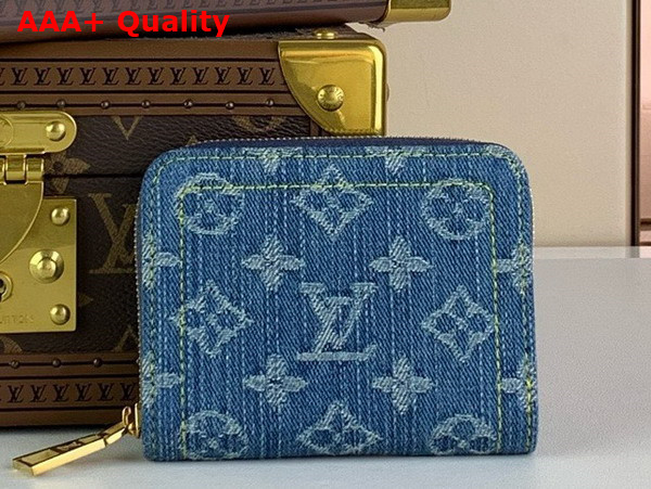 Louis Vuitton Zippy Coin Purse Denim Blue Monogram Denim M82957 Replica