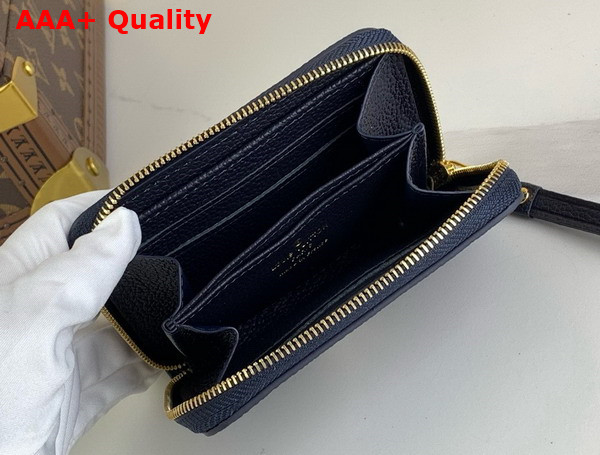 Louis Vuitton Zippy Coin Purse Navy Blue Cream Bicolor Monogram Empreinte Leather M83606 Replica