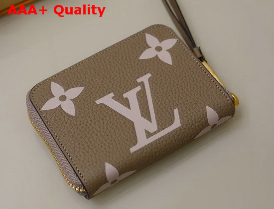 Louis Vuitton Zippy Coin Purse Tourterelle Gray and Cream Monogram Empreinte Leather M69797 Replica