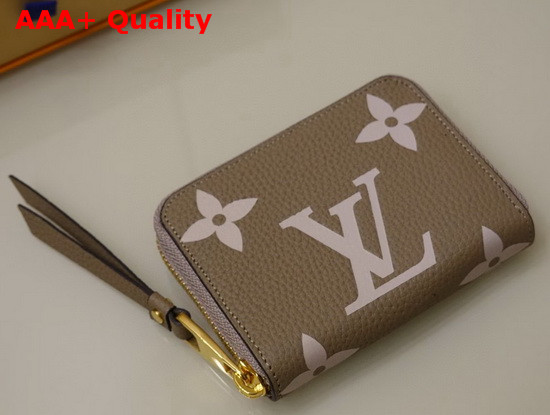 Louis Vuitton Zippy Coin Purse Tourterelle Gray and Cream Monogram Empreinte Leather M69797 Replica