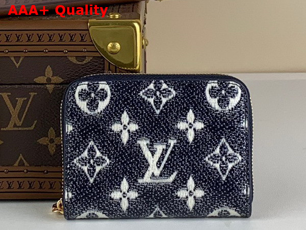 Louis Vuitton Zippy Coin Purse in Blue Monoglam Coated Canvas Replica