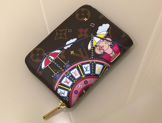 Louis Vuitton Zippy Coin Purse in Monogram Canvas Featuring House Symbols Show Vivienne Enjoying Herself at a Funfair M69745 Replica