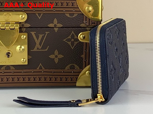Louis Vuitton Zippy Coin Purse in Navy Blue Monogram Empreinte Leather Replica