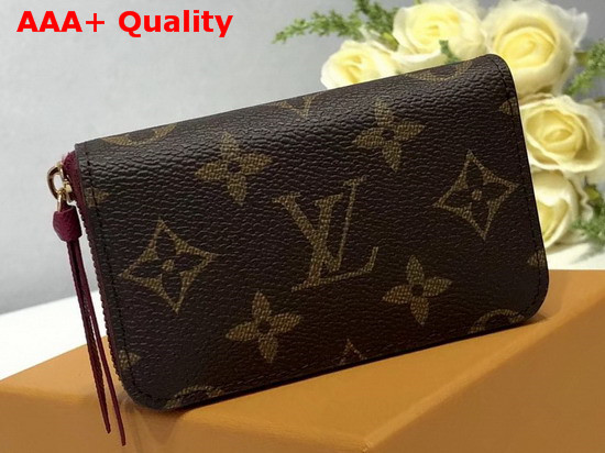 Louis Vuitton Zippy Multicartes Monogram Canvas with Burgundy Interior Replica