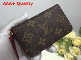 Louis Vuitton Zippy Multicartes Monogram Canvas with Burgundy Interior Replica