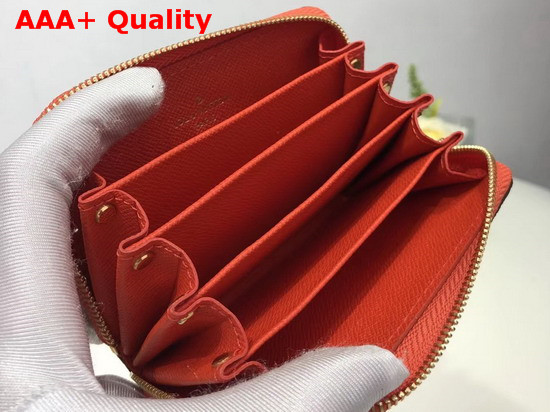 Louis Vuitton Zippy Multicartes Monogram Canvas with Orange Interior Replica