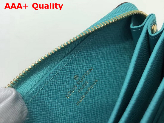 Louis Vuitton Zippy Multicartes Monogram Canvas with Turquoise Interior Replica