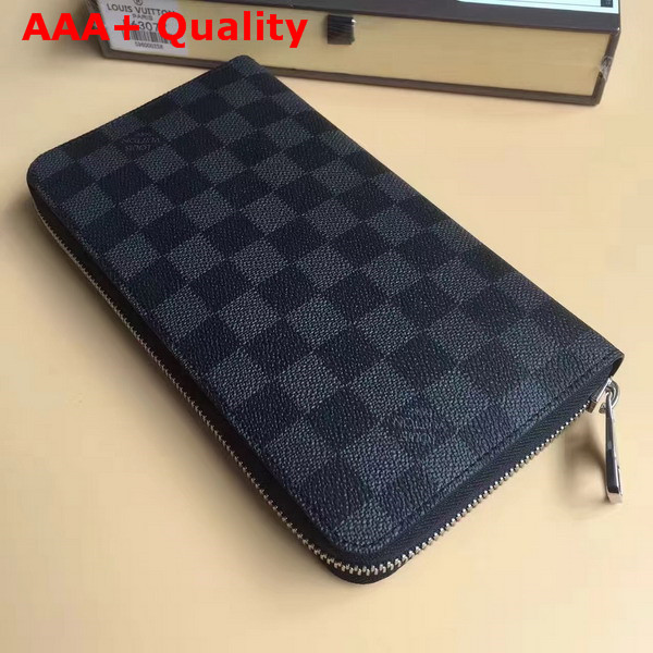 Louis Vuitton Zippy Organiser Damier Graphite Canvas N63077 Replica