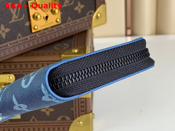 Louis Vuitton Zippy Vertical Wallet in Atlantic Blue Monogram Coated Canvas M82799 Replica