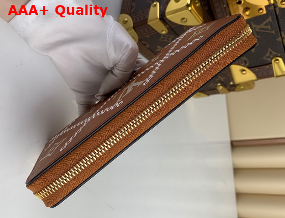 Louis Vuitton Zippy Wallet Brown Monogram Empreinte Embroidered Replica