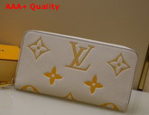 Louis Vuitton Zippy Wallet Creme Safran Monogram Empreinte Leather M80402 Replica