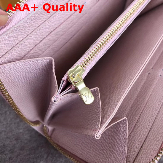 Louis Vuitton Zippy Wallet Damier Azur N63503 Rose Ballerine Replica