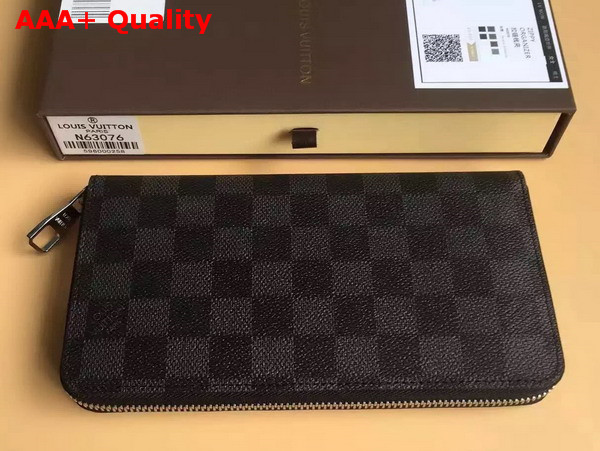 Louis Vuitton Zippy Wallet Damier Graphite Canvas Replica