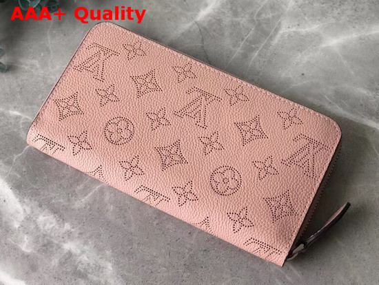 Louis Vuitton Zippy Wallet Magnolia Mahina Perforated Calfskin Leather M61868 Replica