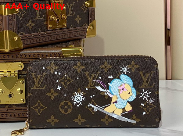 Louis Vuitton Zippy Wallet Monogram Azur Frost Part of the Snow Show Capsule M12223 Replica