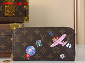 Louis Vuitton Zippy Wallet Monogram Snowy Pearl Coated Canvas M26256 Replica