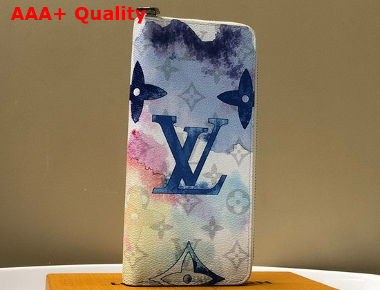 Louis Vuitton Zippy Wallet Vertical Monogram Watercolor Multico Coated Canvas M80499 Replica