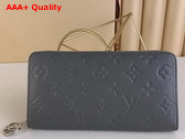 Louis Vuitton Zippy Wallet in Anthracite Gray Monogram Embossed Lambskin M81763 Replica