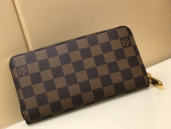 Louis Vuitton Zippy Wallet in Damier Ebene Canvas Decorated with Colorful Illustrations of the House Mascot Vivienne N60403 Replica