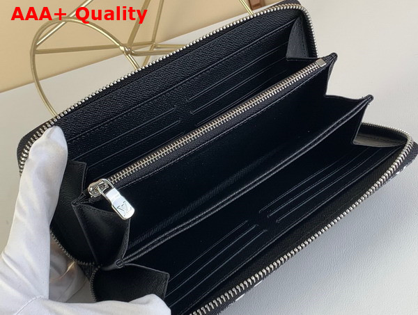 Louis Vuitton Zippy Wallet in Gray Monogram Jacquard Denim M81858 Replica