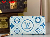 Louis Vuitton Zippy Wallet in Lagoon Blue Monogram Tiles Coated Canvas M83624 Replica