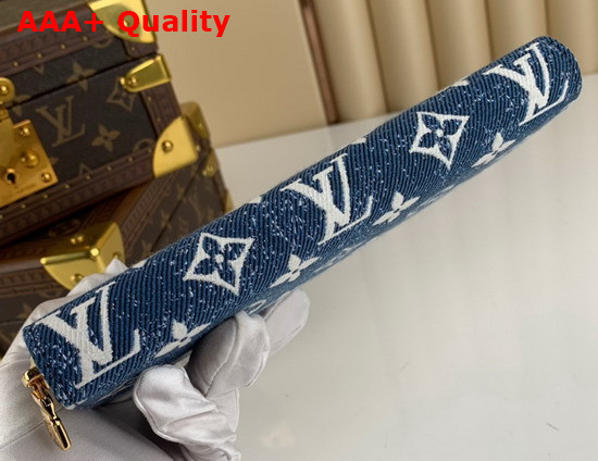 Louis Vuitton Zippy Wallet in Navy Blue Monogram Jacquard Denim M81226 Replica
