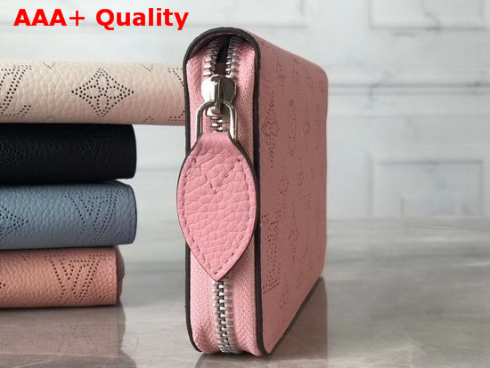 Louis Vuitton Zippy Wallet in Pink Mahina Perforated Calfskin Leather Replica