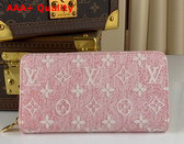 Louis Vuitton Zippy Wallet in Pink Monogram Jacquard Denim M81182 Replica