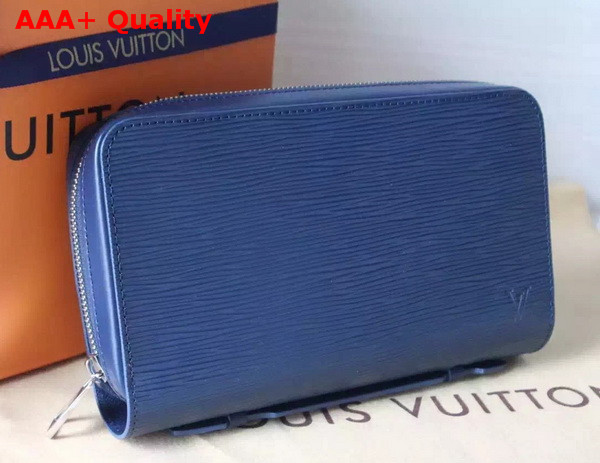 Louis Vuitton Zippy XL Wallet Blue Epi Leather Replica